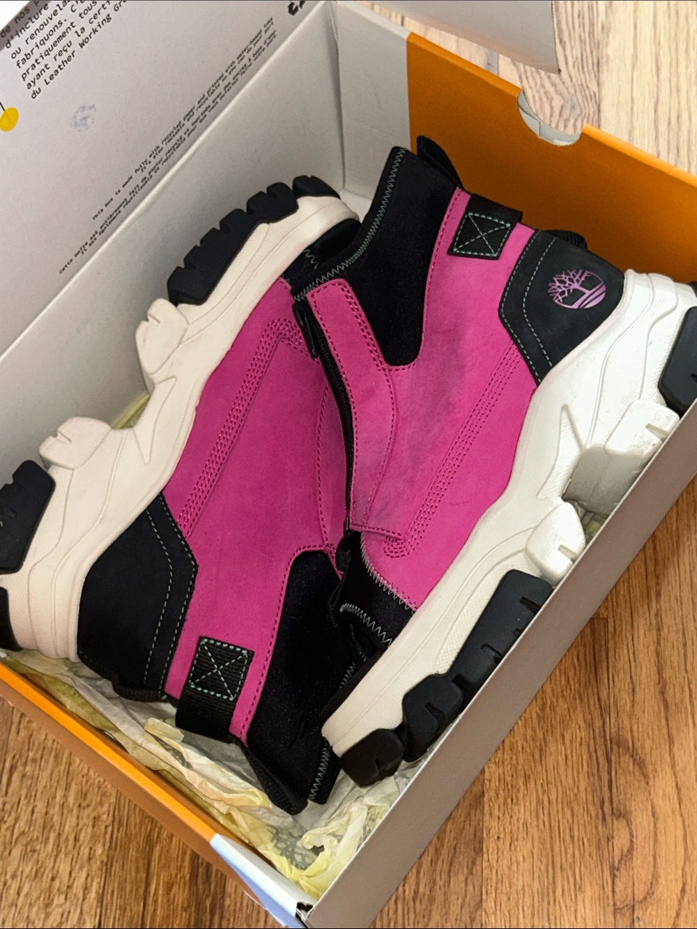 Womens Timberland Adley Way Boot Sandal Bright Pink Nubuck sz 7.5